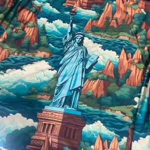 solo Scenic Luggage Cover in Teal, Aqua & Coral